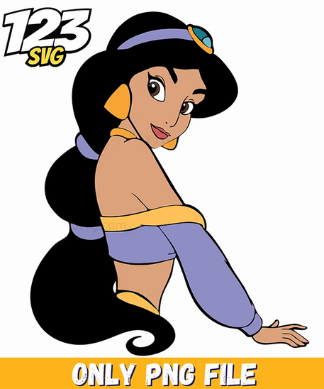princess jasmine red outfit, princess jasmine red carpet, princess jasmine red dress - 123SVG Store