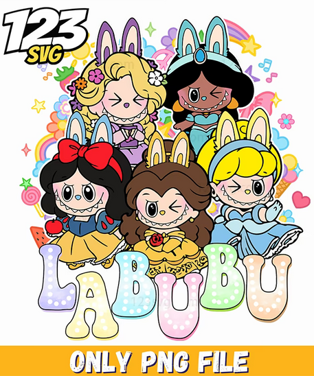 princess labubu bundle png, labubu bundle png, labubu princess png - 123SVG Store