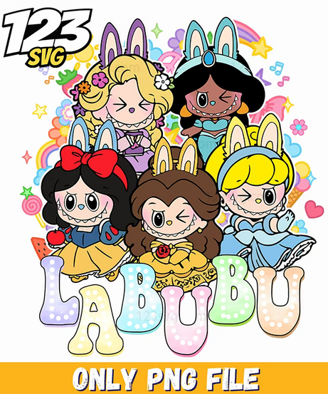 princess labubu bundle png, labubu bundle png, labubu princess png - 123SVG Store