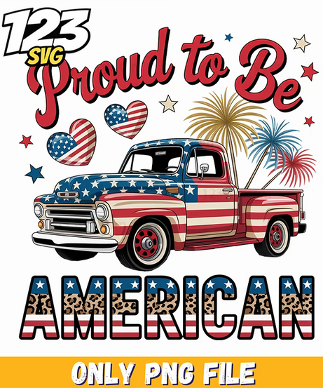 proud to be american vintage truck png, vintage american truck png, vintage american truck lover png - 123SVG Store