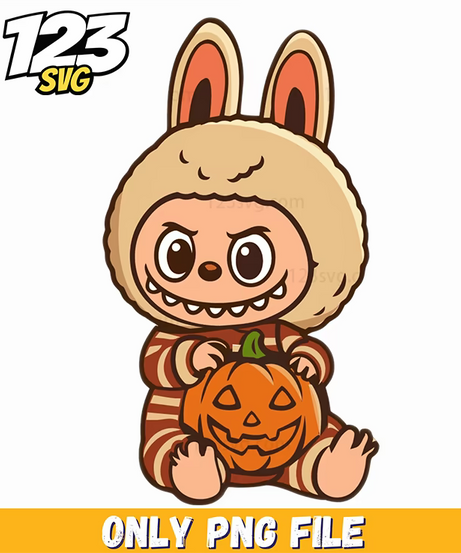 pumpkin bunny halloween png, halloween png images, halloween bunny png - 123SVG Store