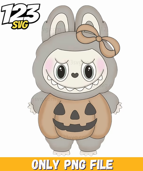 pumpkin halloween bunny png, halloween bunny clipart, bunny halloween png - 123SVG Store