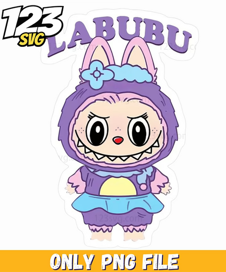 purple bear labubu png 2, labubu bear png, labubu bear png download - 123SVG Store