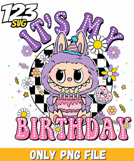 purple birthday labubu png, labubu png birthday purple, labubu birthday purple wallpaper - 123SVG Store