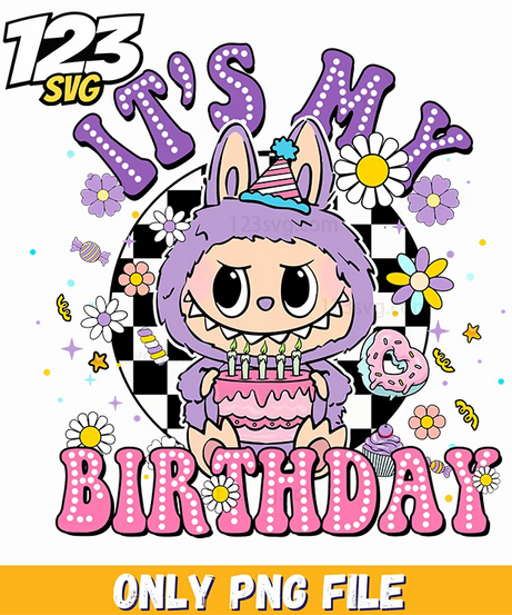 purple birthday labubu png, labubu png birthday purple, labubu birthday purple wallpaper - 123SVG Store