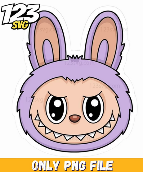 purple bunny face png, bunny face png transparent, bunny face png icon - 123SVG Store