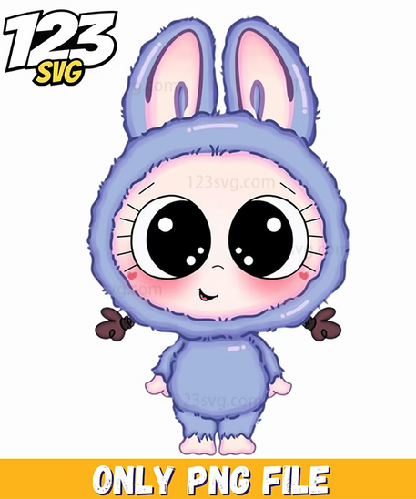 purple cute labubu png, labubu cute png, labubu cute cartoon - 123SVG Store