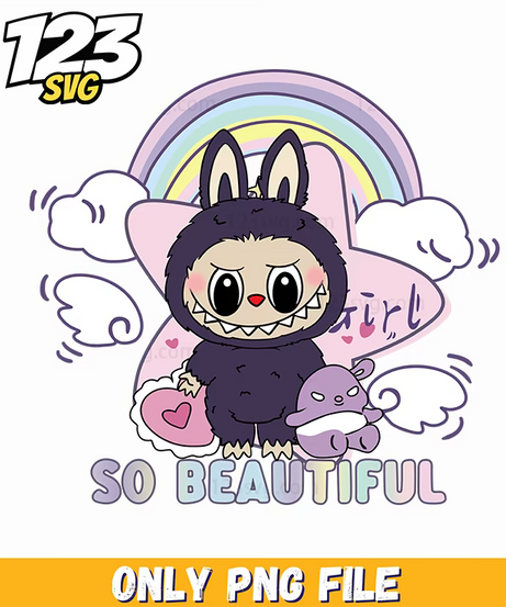 purple labubu aesthetic png, labubu aesthetic png, labubu aesthetic - 123SVG Store