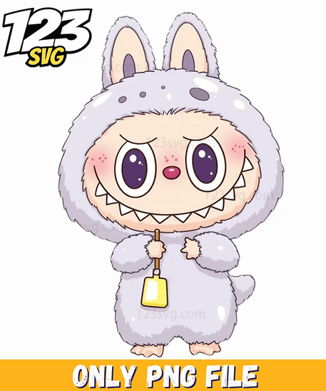 purple plush labubu png, labubu plush toys, labubu collectible plush - 123SVG Store
