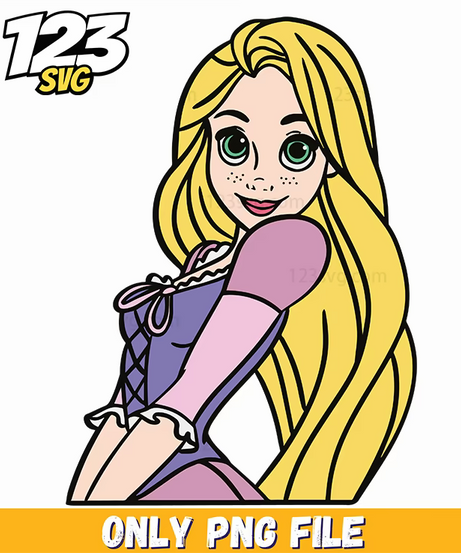 rapunzel crown, tangled rapunzel, princess rapunzel dress - 123SVG Store