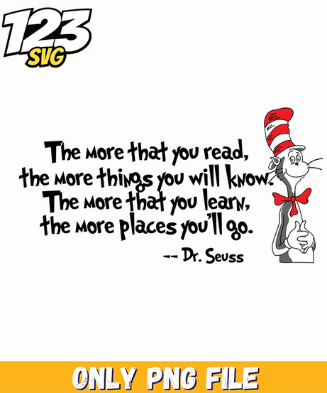 read know learn seuss quote png, it's okay to feel all the feels quotes png, motivational quote png - 123SVG Store
