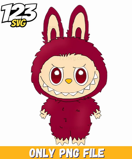 red monster labubu png, labubu monster design, labubu monster png free - 123SVG Store