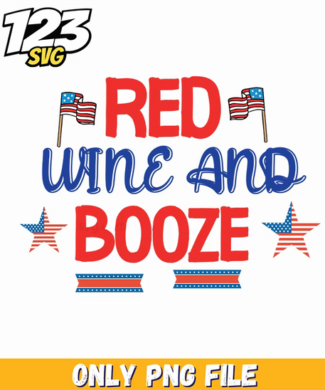 red wine and booze stars flags ribbons png, red wine stars and flags, red wine and flags png - 123SVG Store
