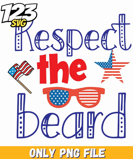respect the beard flag stars sunglasses png, flag stars sunglasses, stars and flag sunglasses - 123SVG Store
