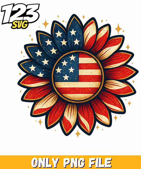 retro america sunflower png, girls trip png, florida girls trip 2025 png - 123SVG Store