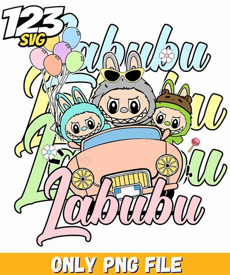 retro labubu typography png, labubu typography, typography labubu png - 123SVG Store