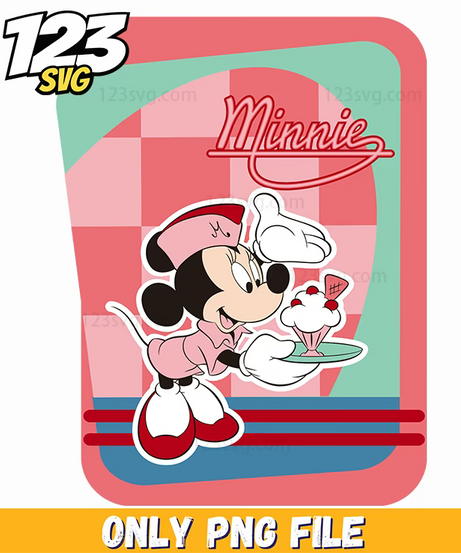 retro minnie mouse png, minnie mouse retro, minnie mouse retro christmas - 123SVG Store
