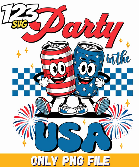retro patriotic drink style png, patriotic drink style, retro drink png - 123SVG Store