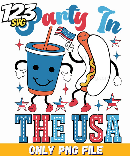 retro patriotic food png, patriotic food png, retro patriotic png - 123SVG Store