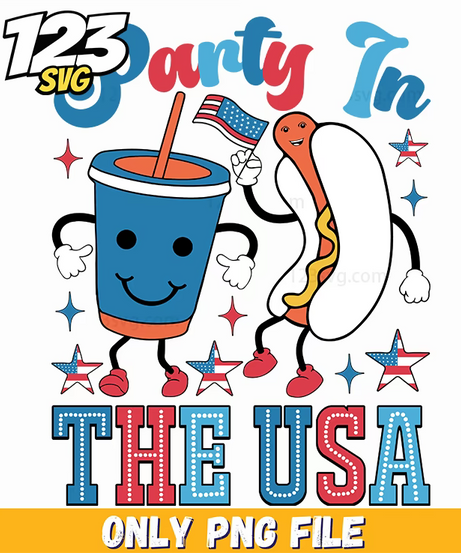 retro patriotic food png, patriotic food png, retro patriotic png - 123SVG Store