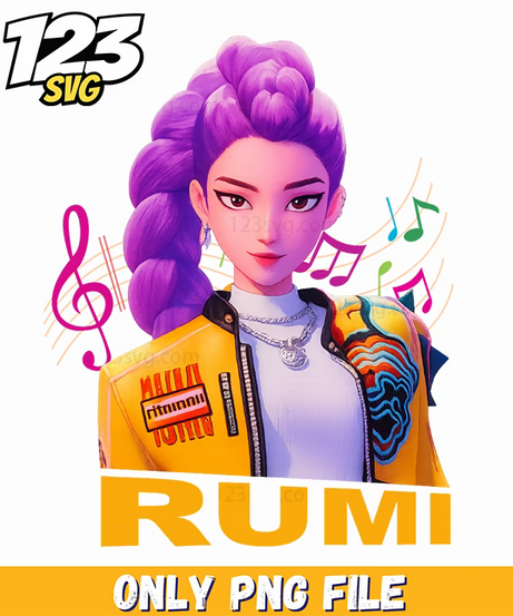 rumi k pop demon hunters rumi png, kpop demon hunters png, kpop demon hunter png - 123SVG Store