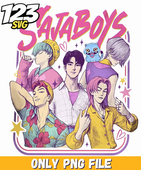 saja boys christmas png, kpop demon hunters png, korean cartoon png - 123SVG Store