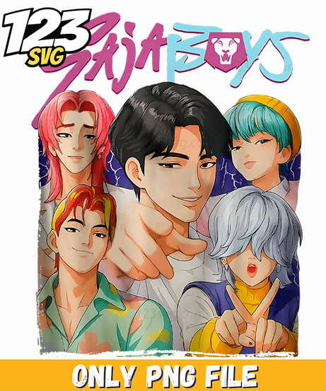 saja boys design png, kpop hero png, love fighter aesthetic png - 123SVG Store
