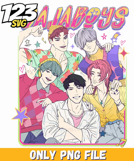 saja boys members design png, kpop hero team png, love fighter aesthetic png - 123SVG Store