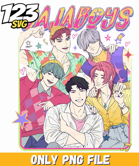 saja boys members design png, kpop hero team png, love fighter aesthetic png - 123SVG Store