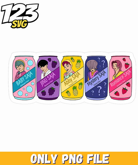 saja boys soda pop logo, kpop cartoon png, kpop demon hunters png - 123SVG Store
