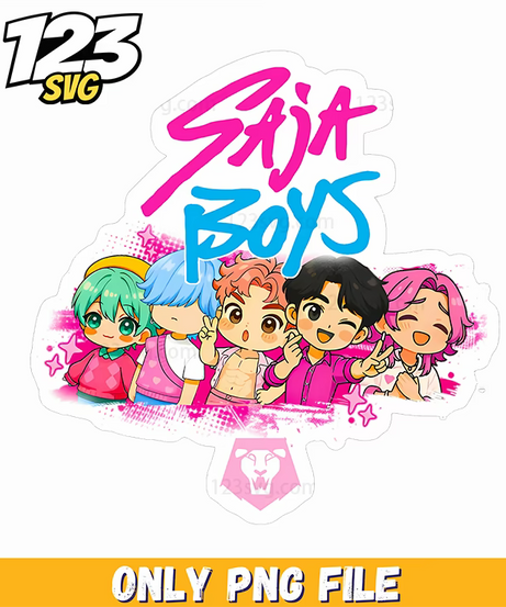 saja boys team design png, korean cartoon png, modern vibes boys png - 123SVG Store