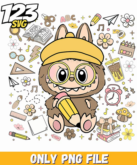 school labubu png, labubu anime, labubu character - 123SVG Store