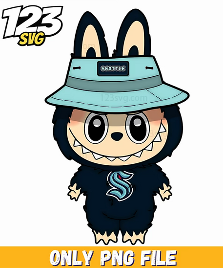 seattle sports labubu png, seattle sports labubu, sports labubu seattle - 123SVG Store
