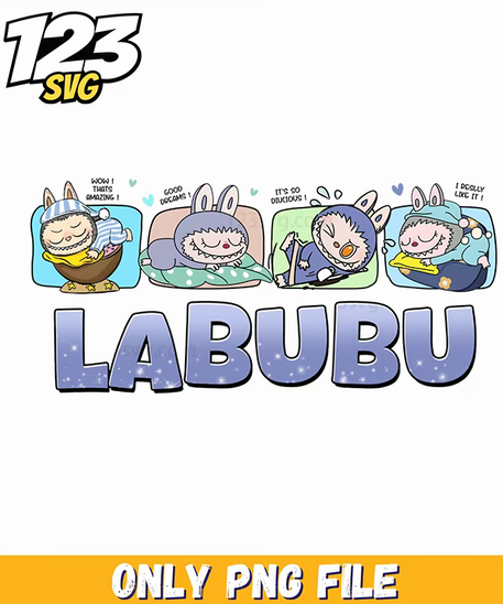 sleeping labubu, labubu korean drama, labubu anime characters - 123SVG Store