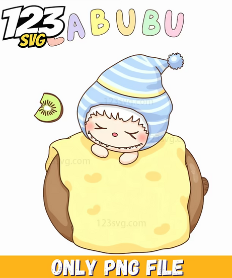 sleepy cheese labubu png, labubu png, labubu cheese png - 123SVG Store