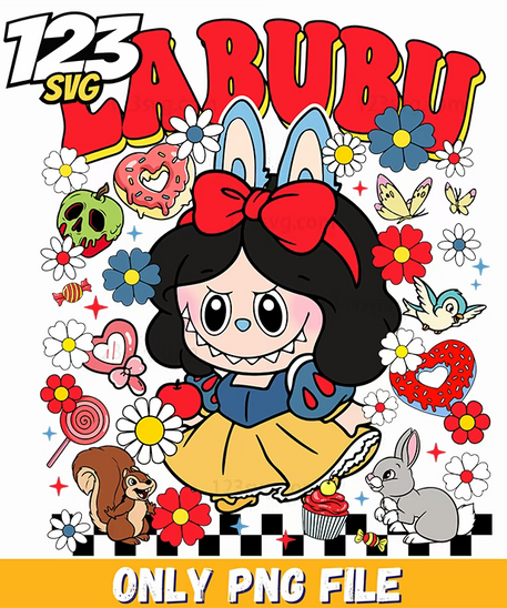 snow white labubu png, labubu png, labubu png designs - 123SVG Store