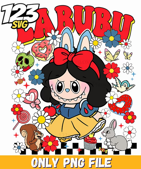 snow white labubu png, labubu png, labubu png designs - 123SVG Store