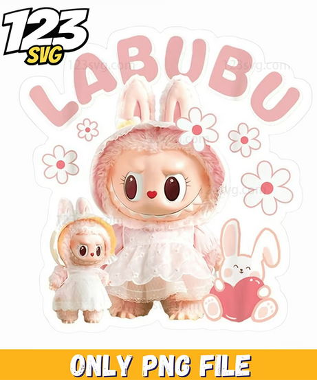 soft pastel labubu sticker png, labubu sticker soft pastel, pastel labubu sticker set - 123SVG Store