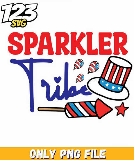 sparkler tribe uncle sam hat firecracker png, uncle sam hat firecracker, sparkler firecracker uncle sam - 123SVG Store