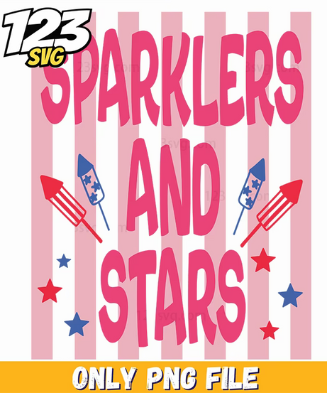 sparklers and stars png, sparklers and stars, firework sparklers - 123SVG Store