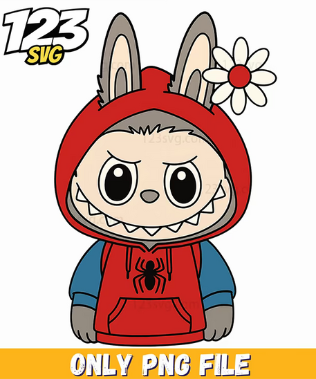 spiderman hoodie labubu png, spiderman hoodie png, spiderman lab hoodie - 123SVG Store