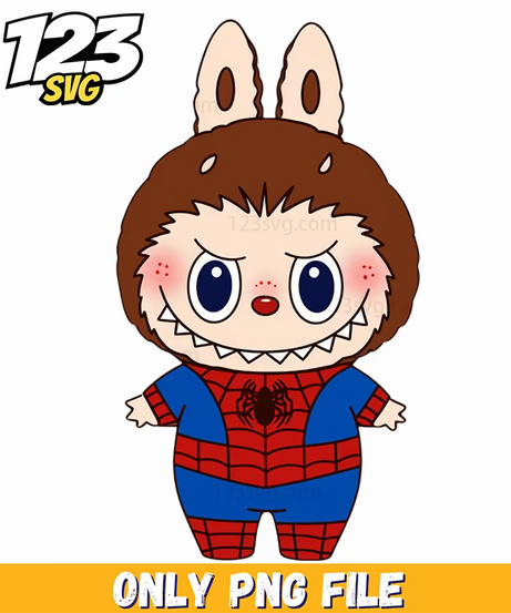 spiderman labubu png, labubu spiderman, spiderman labubu images - 123SVG Store