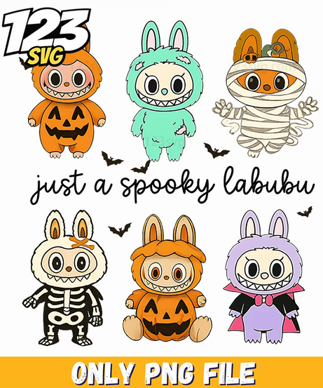 spooky halloween labubu png funny, labubu png funny halloween images, funny halloween labubu images free download - 123SVG Store