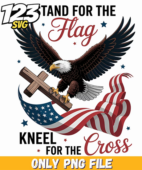 stand for the flag usa png, stand for the flag i kneel for the cross, stand for the flag kneel for the cross - 123SVG Store