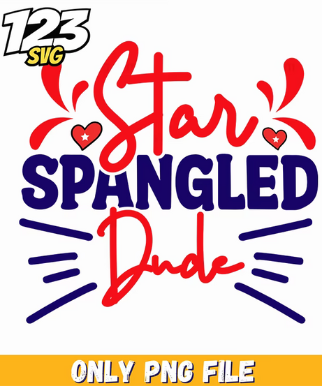 star spangled dude png, american flag png, usa flag png - 123SVG Store