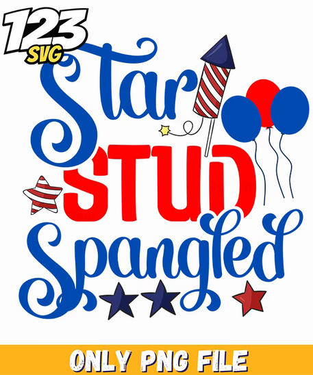 star stud spangled rocket balloons stars png, star spangled rocket balloons, spangled rocket balloons - 123SVG Store