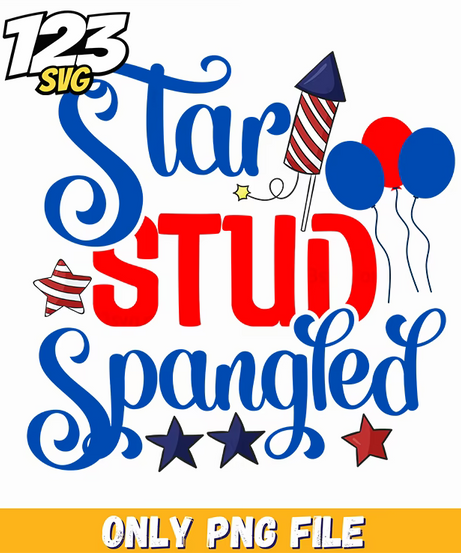 star stud spangled rocket balloons stars png, star spangled rocket balloons, spangled rocket balloons - 123SVG Store