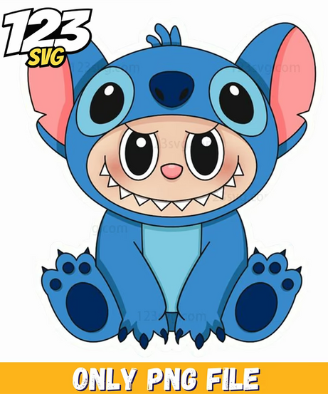 stitch disney labubu png, labby and stitch, stitch and labby - 123SVG Store