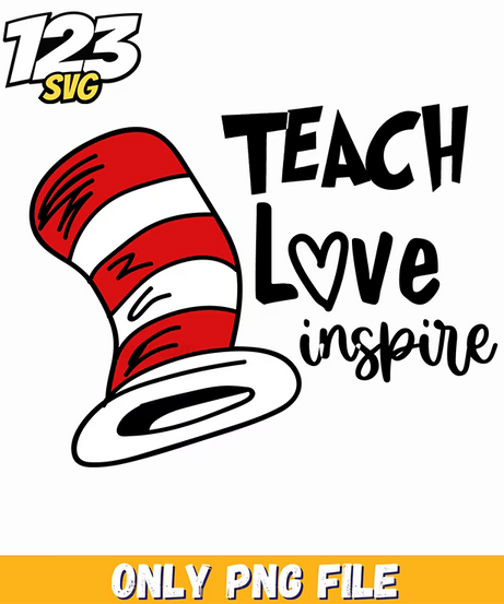 teach love inspire hat dr seuss png, kpop demon hunter png, korean anime png - 123SVG Store