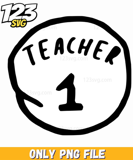 teacher 1 design dr seuss png, teacher png, teachers tired - 123SVG Store